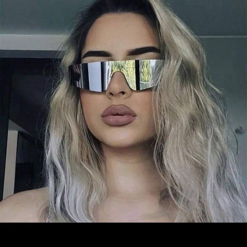 New Futuristic Silver Sunglasses